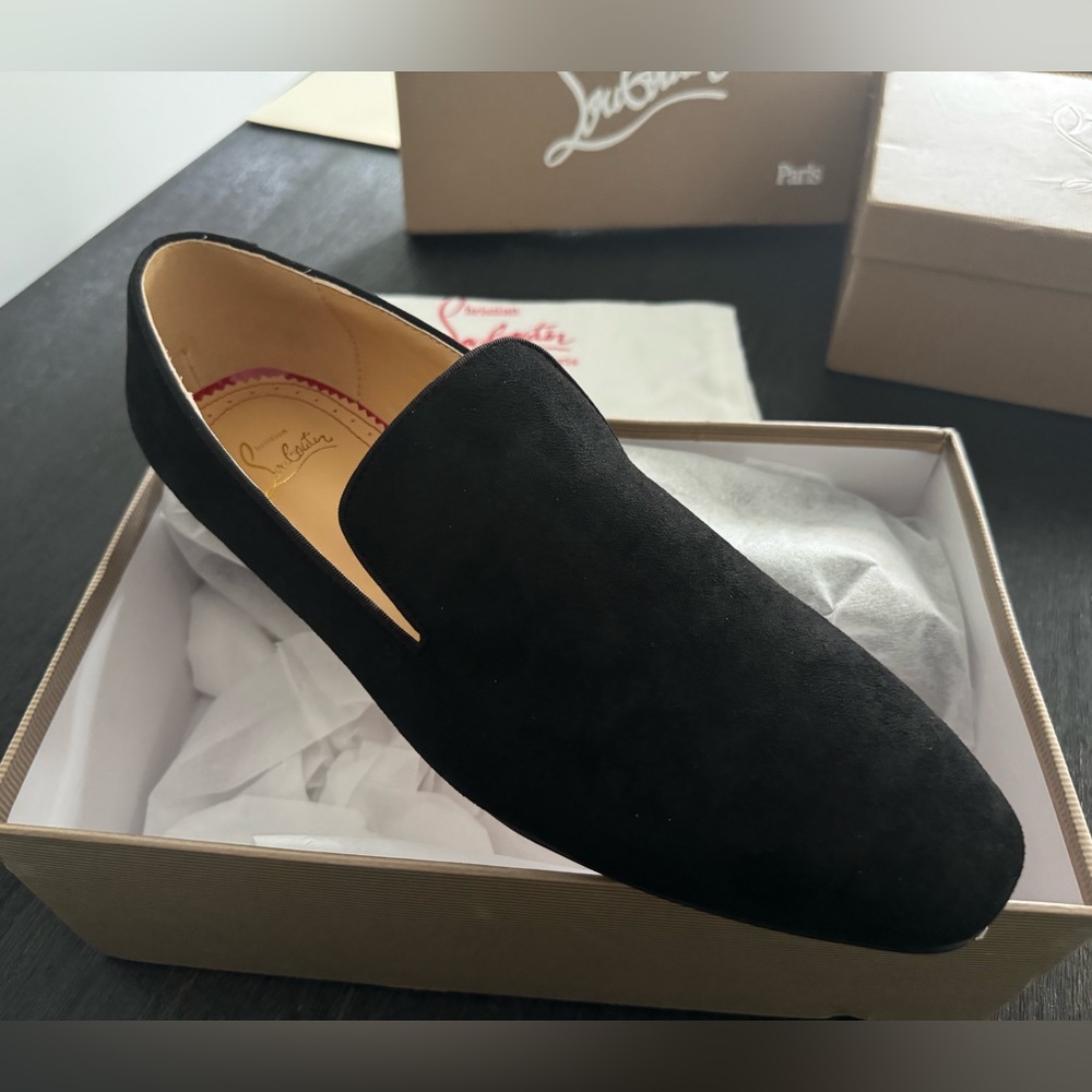 Christian Louboutin Men’s Slip-On Velvet Shoe